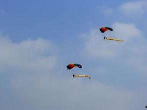 跳伞视频表演,惊险刺激的跳伞表演瞬间