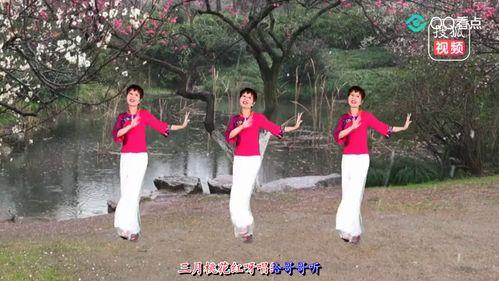 三月桃花红广场舞视频